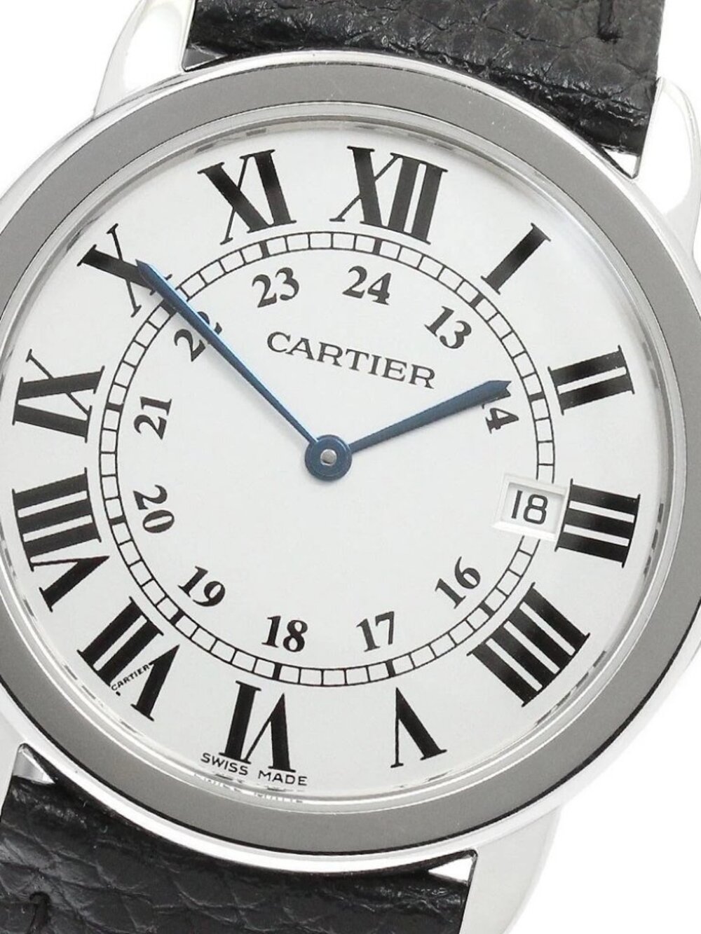 CARTIER Ronde SoloLM W6700255 Date Silver Dial Quartz Men's Watch_961752